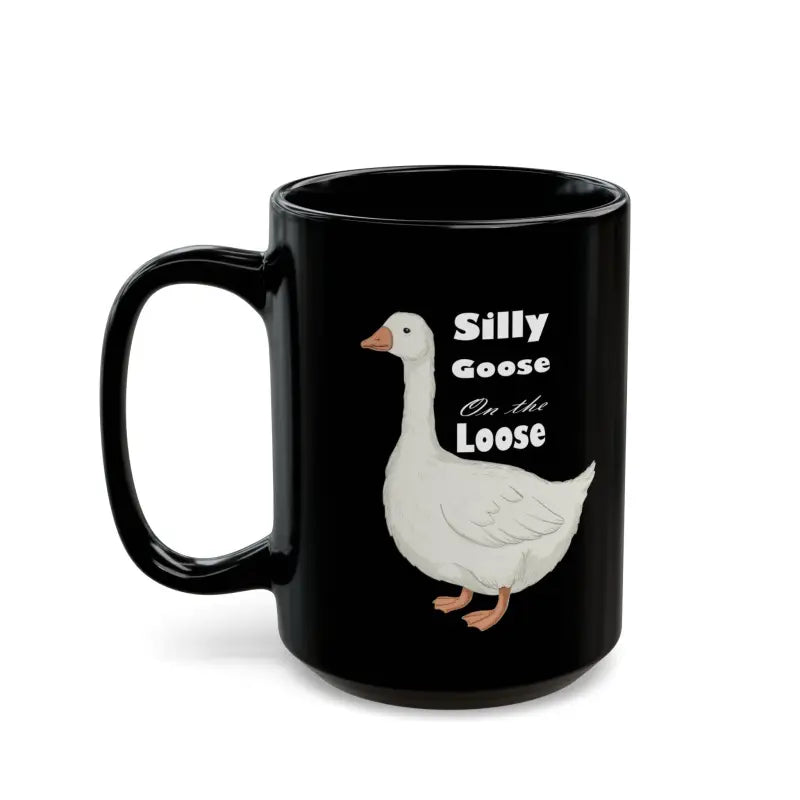 Sip in Style with the Silly Goose Black Ceramic Mug! - Mug