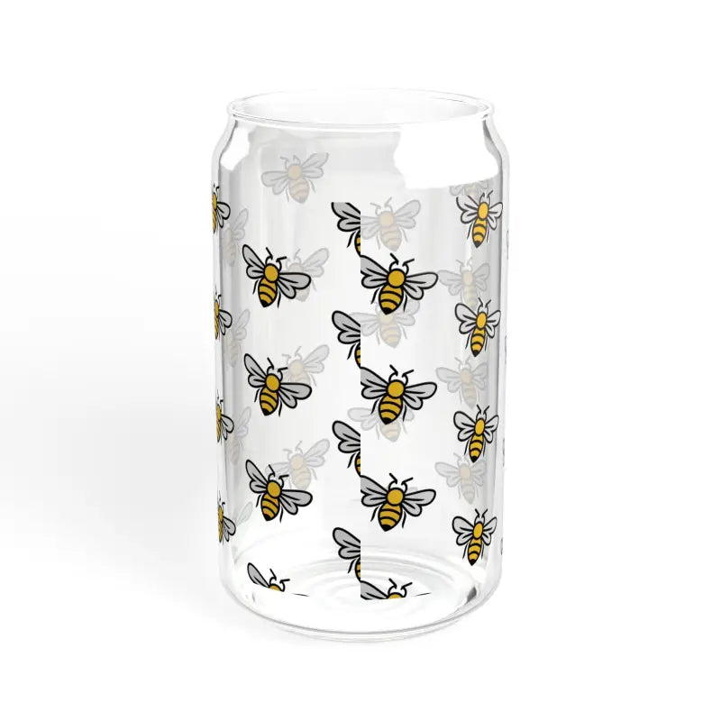 Elevate your Sip with Stylish Bees Pattern Sipper Glass - Tumbler