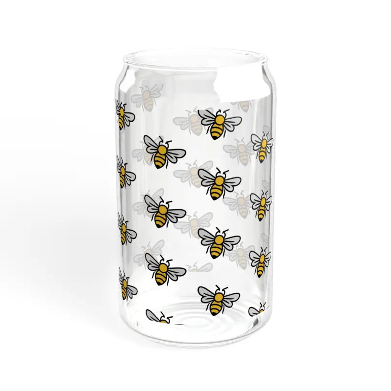 Elevate your Sip with Stylish Bees Pattern Sipper Glass - Tumbler