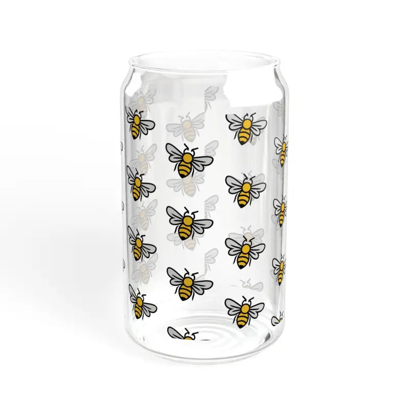 Elevate your Sip with Stylish Bees Pattern Sipper Glass - Tumbler