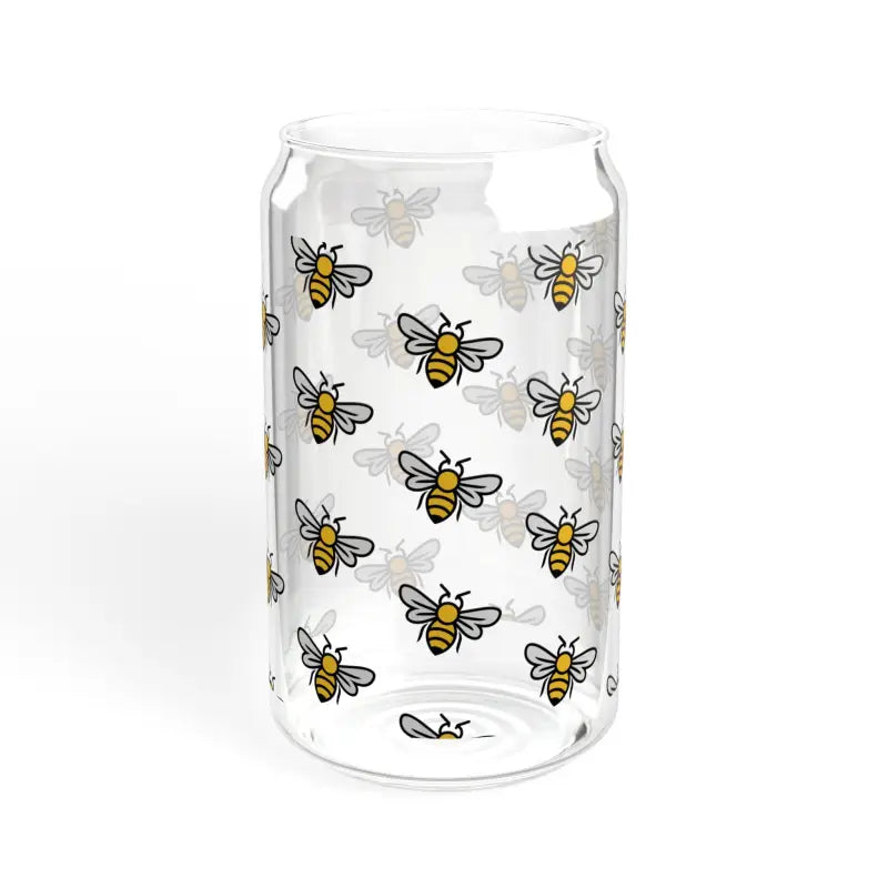 Elevate your Sip with Stylish Bees Pattern Sipper Glass - Tumbler