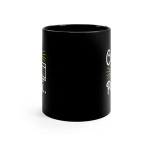 Sleek Black Coffee Mugs Sip Poetic Bliss Everyday Style Dipaliz - 11oz