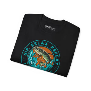 Soft Unisex Happy Camper Tee - Sip Relax Repeat - Dipaliz - T-shirts