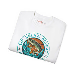 T-shirt - Happy Camper Tee Sip Relax Repeat Comfort Shirt - Dipaliz