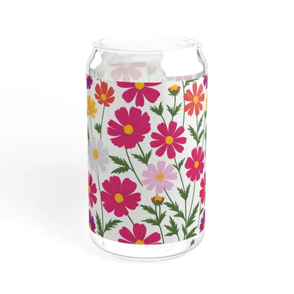 Dive Into Summer Fun with 16oz Floral Sipper Glass - Tumbler