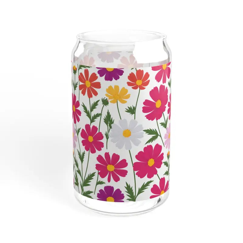 Dive Into Summer Fun with 16oz Floral Sipper Glass - Tumbler