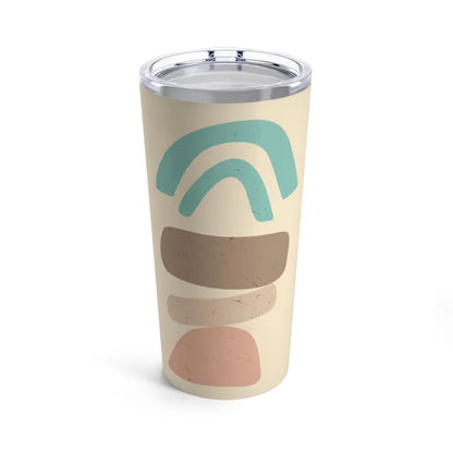 Elevate Hydration with the 20oz Abstract Pebbles Tumbler - Tumblers