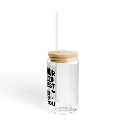 Elevate your Drink with a 16oz Clear Tempered Sipper Glass - Mug