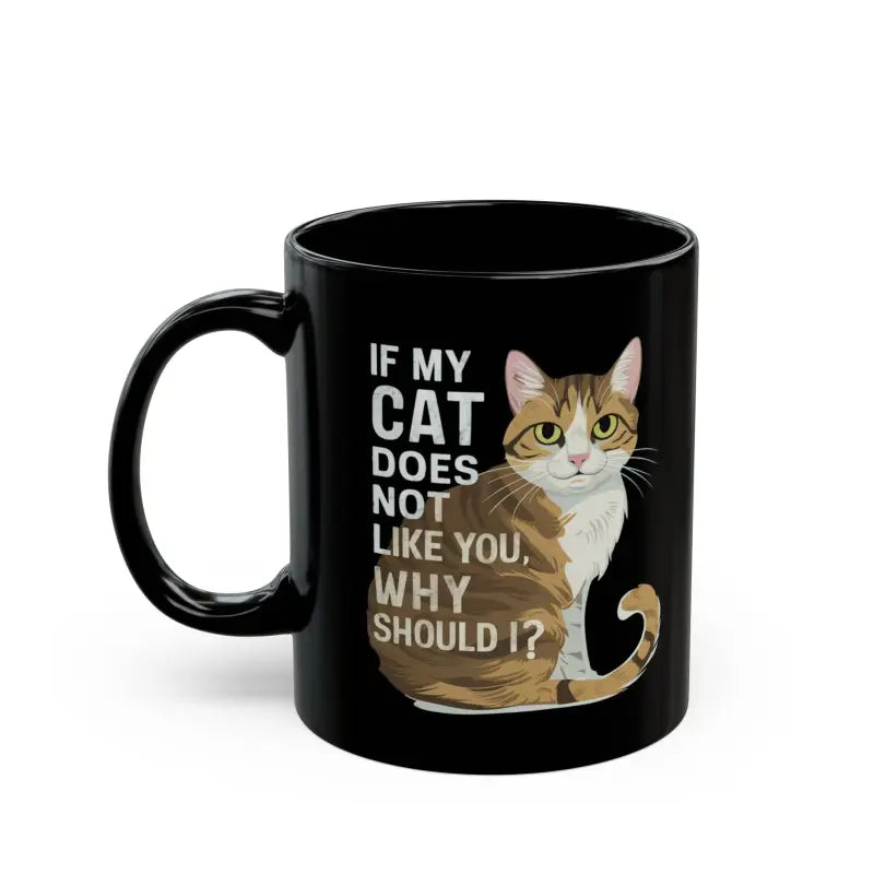 Style Up your Sips with the Cat’s Judgement Black Ceramic Mug