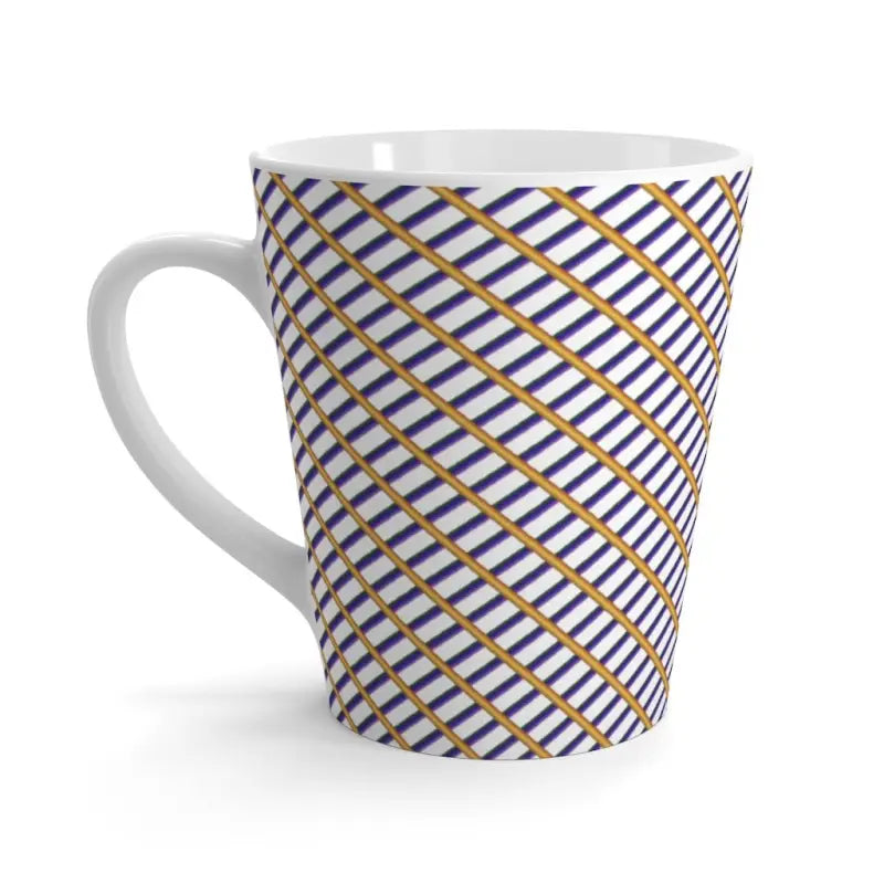 Checkered Latte Mug for Coffee Lovers - Sip in Style! - 12oz