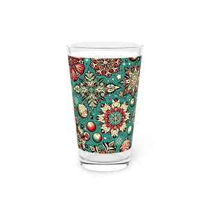 Christmas Snowflakes Pint Glass - Festive Holiday Drinkware - Dipaliz - 16oz - Beer Glasses