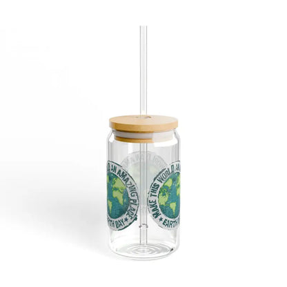 Elevate your Drinks with the Classy 16oz Earth Day Sipper Glass - Tumbler