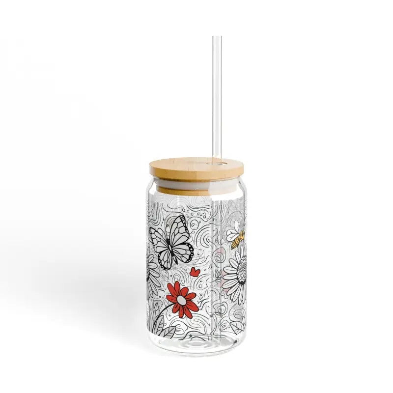 Elevate Hydration with a Stylish Clear Sipper Glass & Bamboo Lid - Tumbler