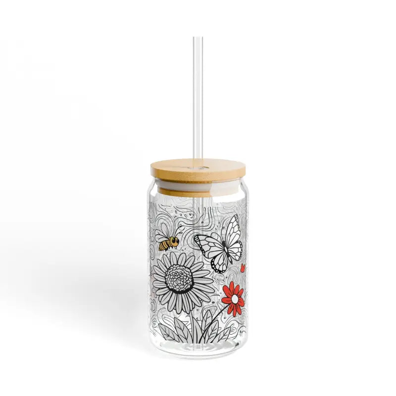 Elevate Hydration with a Stylish Clear Sipper Glass & Bamboo Lid - Tumbler