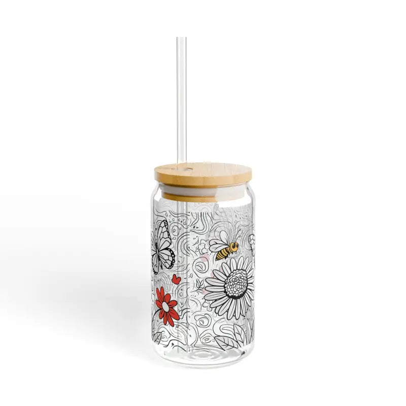 Elevate Hydration with a Stylish Clear Sipper Glass & Bamboo Lid - Tumbler