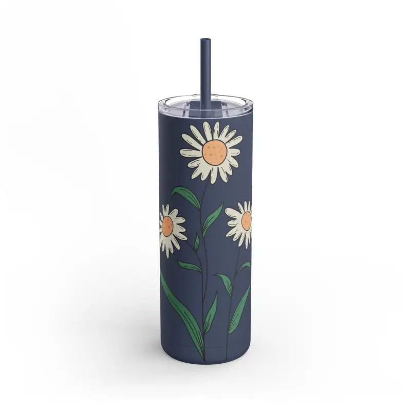 Daisy Charm with Maars Maker Skinny Matte Tumbler 20oz - Indigo / Tumblers