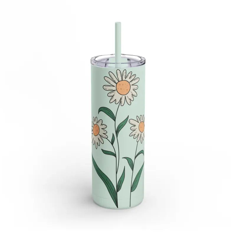 Daisy Charm with Maars Maker Skinny Matte Tumbler 20oz - Seaglass / Tumblers