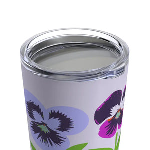 Pansy Flowers Stainless Steel Tumbler - Chic Women’s Fashion - Dipaliz - 20oz - Tumblers