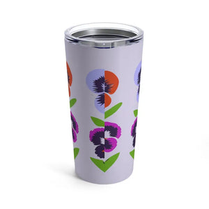 Pansy Flowers Stainless Steel Tumbler - Chic Women’s Fashion - Dipaliz - 20oz - Tumblers