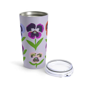 Pansy Flowers Stainless Steel Tumbler - Chic Women’s Fashion - Dipaliz - 20oz - Tumblers