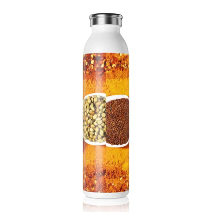 Sip in Style with Spices Indian Slim Water Bottle - 20oz / White Mug