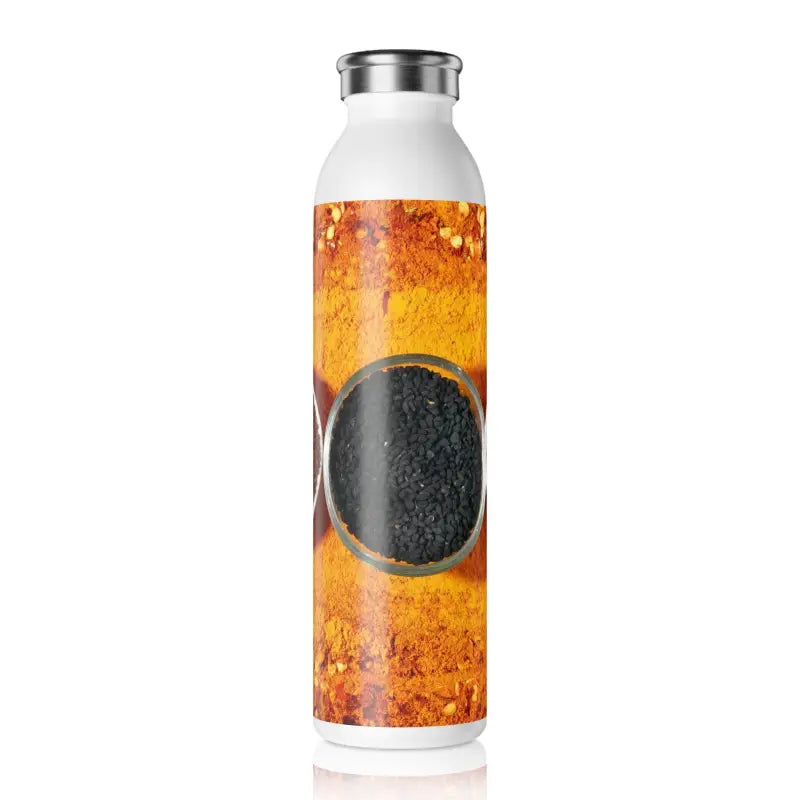 Sip in Style with Spices Indian Slim Water Bottle - 20oz / White Mug