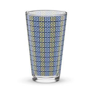 Shaker Pint Glass - Bold Geometric Design - Dipaliz - Beer Glasses