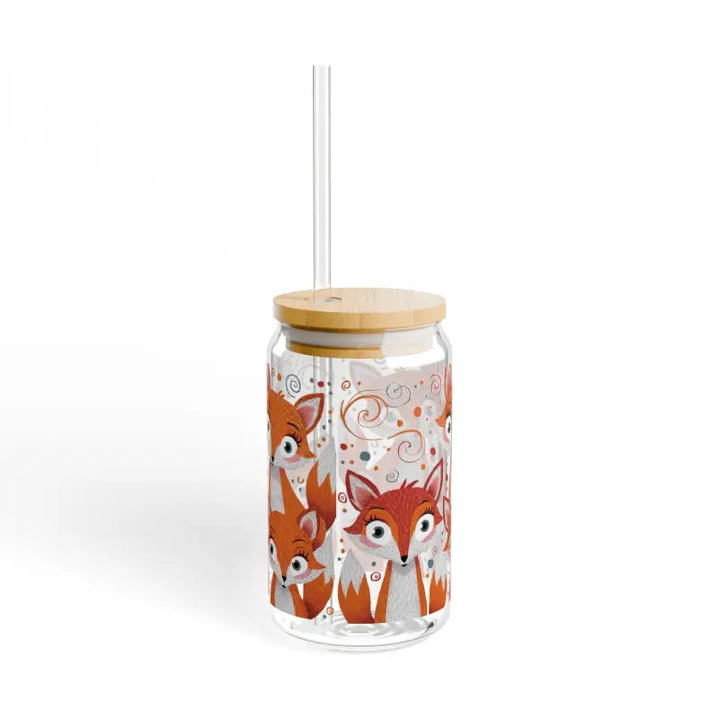 Sip in Style with our 16oz Red Foxes Sipper Glass - Tumbler