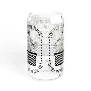 Wildflowers Grow Glass with Bamboo Lid and Tritan Straw - Dipaliz - Tumblers