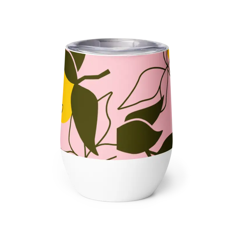 Abstract Art Wine Tumbler: Trendy Sip for Outdoor 2024 Fun! - Kitchen and Dining