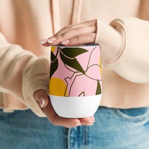 Wine Tumbler Abstract Art Colorful Outdoor Style - Dipaliz - Tumblers