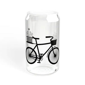 Bicycle Sipper Glass - Unique Drinkware Adventure - Dipaliz - Without Lid or Straw / 16oz - Tumblers