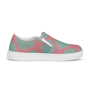 Stylish Canvas Shoes - Green Triangles Women’s Slip - Dipaliz - Sneakers