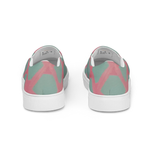 Stylish Canvas Shoes - Green Triangles Women’s Slip - Dipaliz - Sneakers