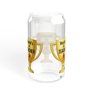 Vibrant Teacher Trophy Sipper Glass 16oz Hand Wash - Dipaliz - Tumblers