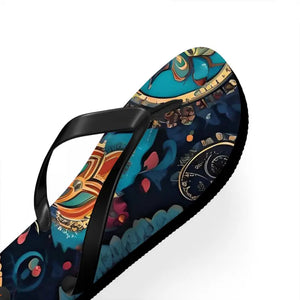 Pink Paisley Unisex Flip Flops Bold Summer Style - Dipaliz - Slippers