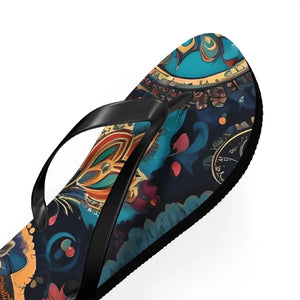 Pink Paisley Unisex Flip Flops Bold Summer Style - Dipaliz - Slippers