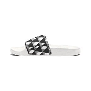 Men’s Pu Slide Sandals White Pattern - Ultimate Summer Comfort - Dipaliz