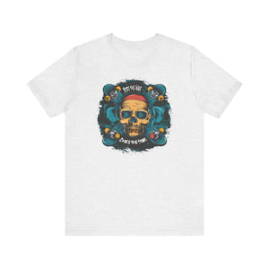 Street Style Unisex Jersey Skull Tee Cotton Skater - Dipaliz - T-shirts