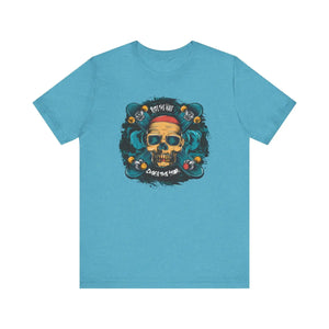 Street Style Unisex Jersey Skull Tee Cotton Skater - Dipaliz - T-shirts