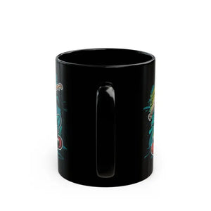 Mug - Black Ceramic Cat 15-ounce Sizes - Dipaliz