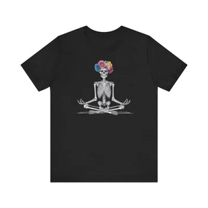Yoga Skeleton Unisex Jersey Short Sleeve Statement Tee - Dipaliz - T-shirts