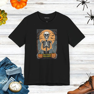Haunted Harvest Unisex Jersey Tee - Halloween Skeleton - Dipaliz - T-shirts