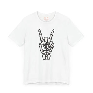 Spooky Skeleton Peace Tee - Soft Cotton Chic - Dipaliz - T-shirts