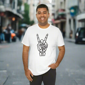 Spooky Skeleton Peace Tee - Soft Cotton Chic - Dipaliz - T-shirts