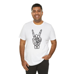 Spooky Skeleton Peace Tee - Soft Cotton Chic - Dipaliz - T-shirts