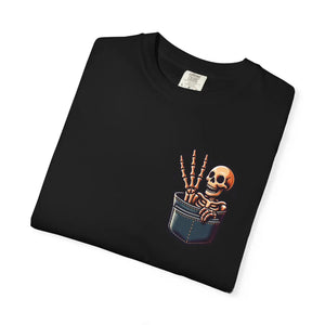 Funny T-shirt - Skeleton in a Pocket Cotton Tee - Dipaliz - T-shirts