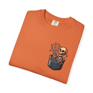 Funny T-shirt - Skeleton in a Pocket Cotton Tee - Dipaliz - T-shirts
