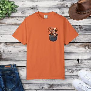 Funny T-shirt - Skeleton in a Pocket Cotton Tee - Dipaliz - T-shirts