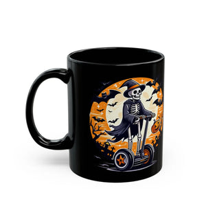 Spooky Skeleton Black Ceramic Mug - Halloween Theme - Dipaliz - Mugs